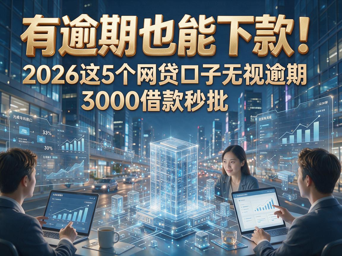有逾期也能下款！2026这5个网贷口子无视逾期，3000借款秒批