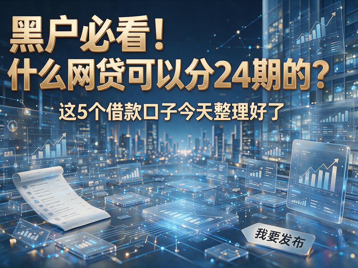 黑户必看!什么网贷可以分24期的?这5个借款口子今天整理好了