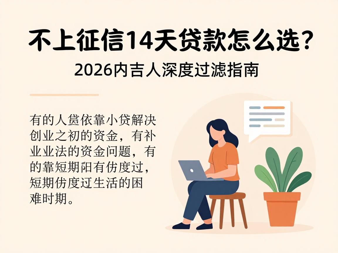 不上征信14天贷款怎么选?2026内行人深度过滤指南