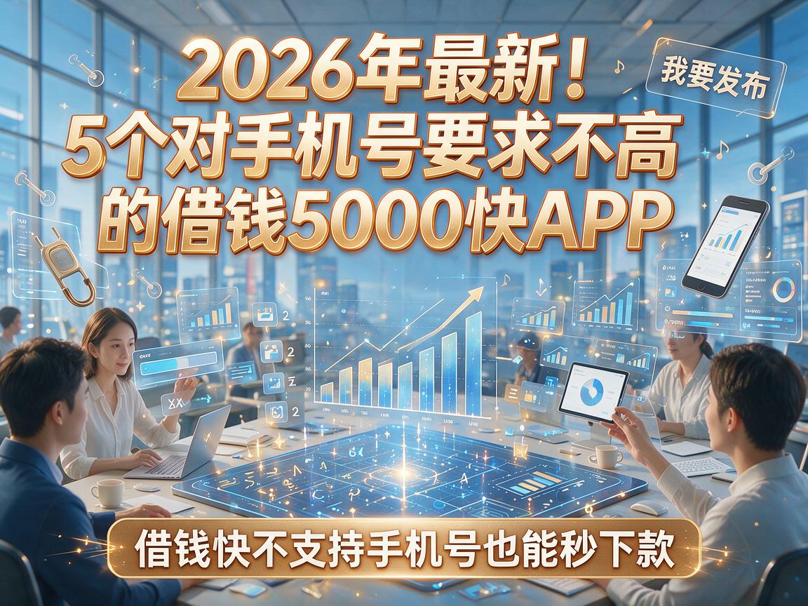 2026年最新!5个对手机号要求不高的借钱5000快APP,借钱快不支持手机号也能秒下款