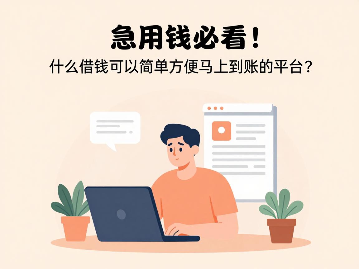 急用钱必看!什么借钱可以简单方便马上到账的平台?这5个软件500元秒借