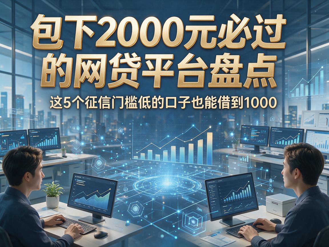 包下2000元必过的网贷平台盘点，这5个征信门槛低的口子也能借到1000