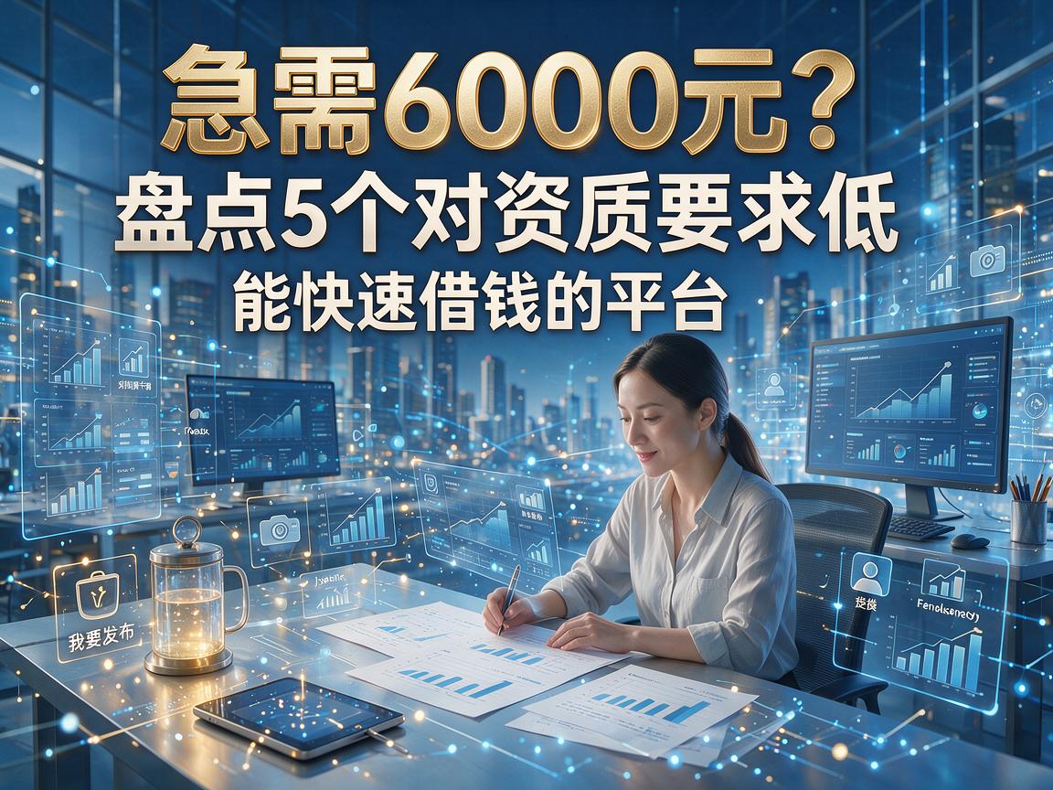 急需6000元?盘点5个对资质要求低、能快速借钱的平台