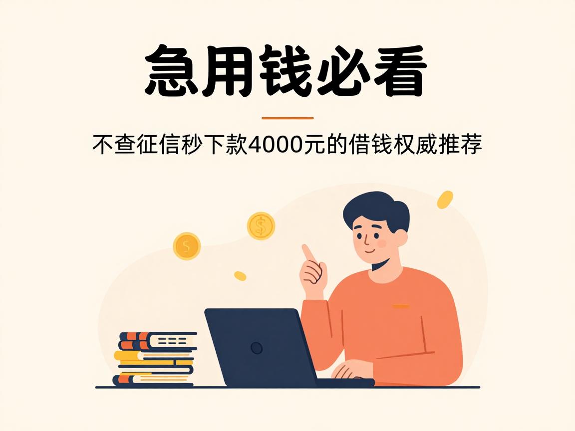 急用钱必看！5个无视征信大数据稀烂、不查征信秒下款4000元的借钱App权威推荐
