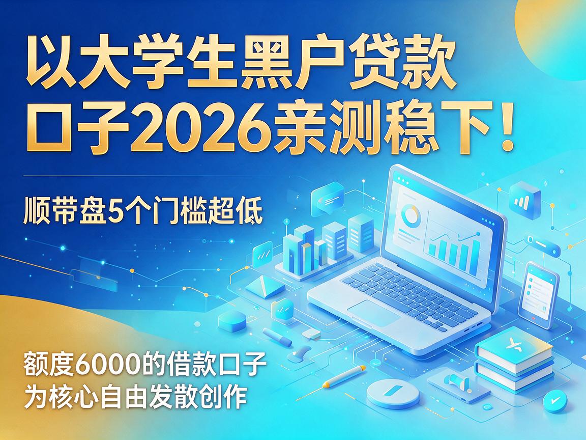 大学生黑户贷款口子2026亲测稳下!顺带盘5个门槛超低、额度6000的借款口子