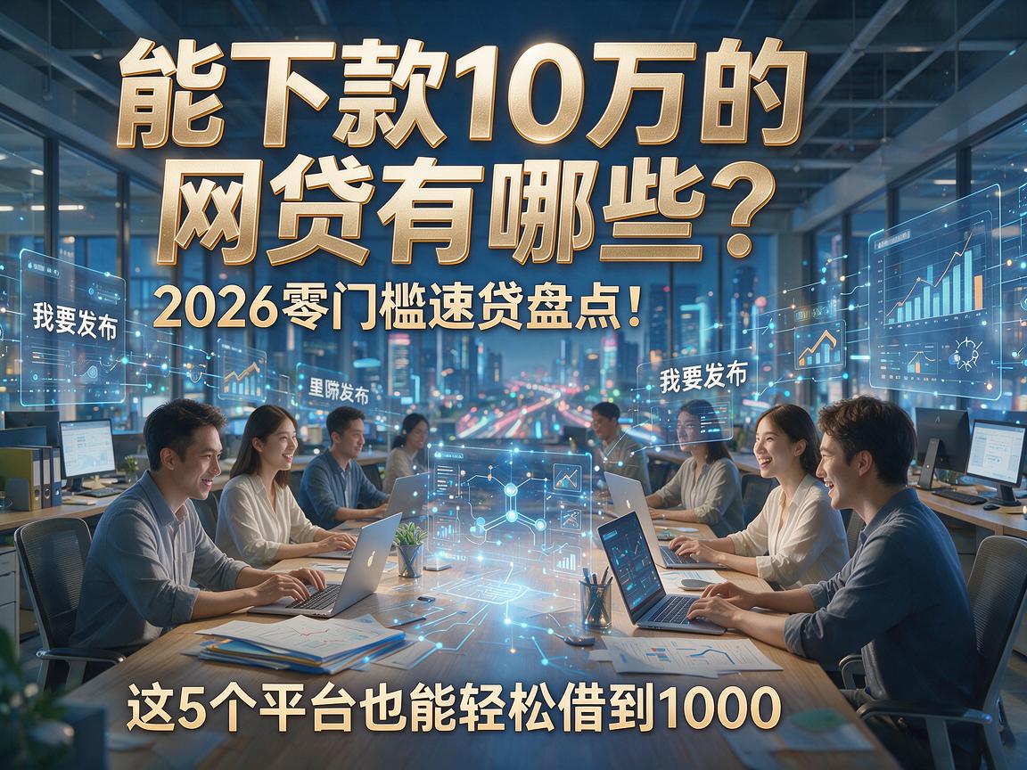 能下款10万的网贷有哪些?2026零门槛速贷盘点:这5个平台也能轻松借到1000