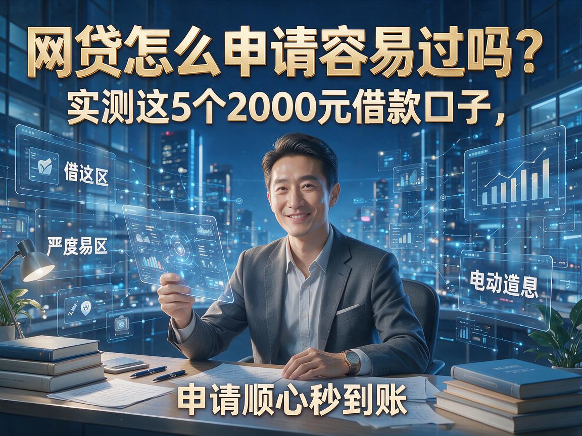 网贷怎么申请容易过吗?实测这5个2000元借款口子,申请顺心秒到账