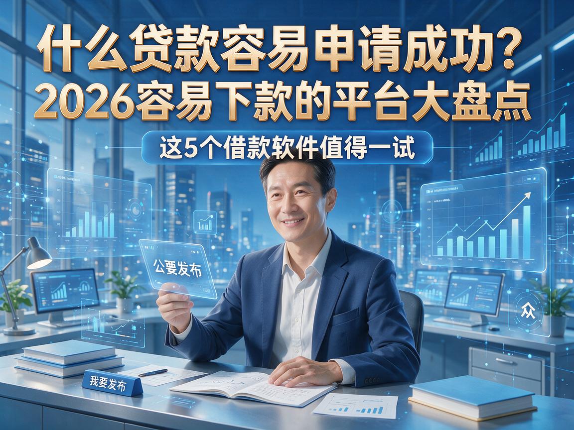 什么贷款容易申请成功?2026容易下款的平台大盘点,这5个借款软件值得一试!