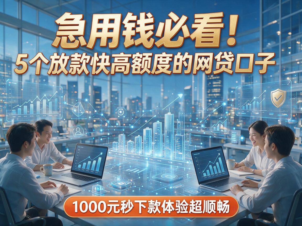 急用钱必看!5个放款快高额度的网贷口子,1000元秒下款体验超顺畅