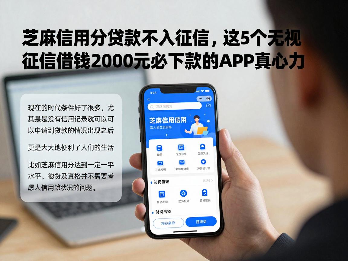 芝麻信用分贷款不入征信,这5个无视征信借钱2000元必下款的APP真心给力