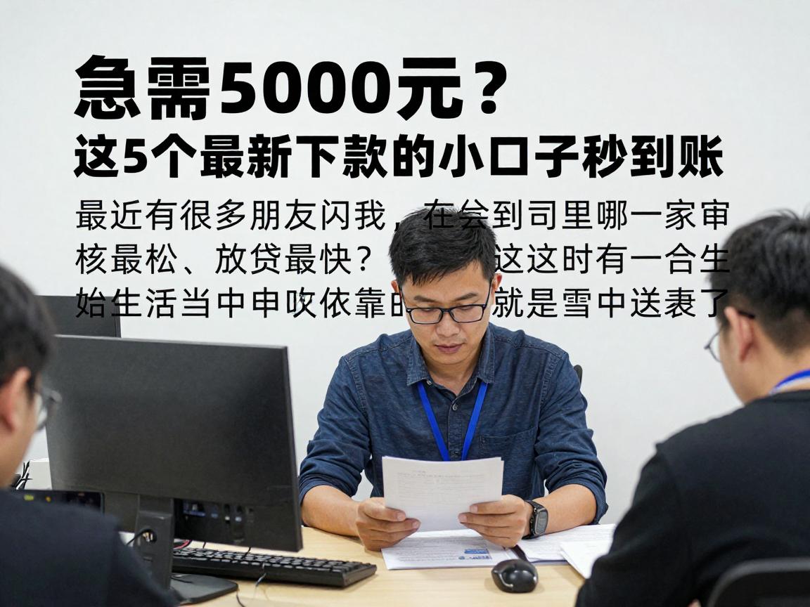 急需5000元?这5个最新容易下款的口子秒到账,无视征信速看!