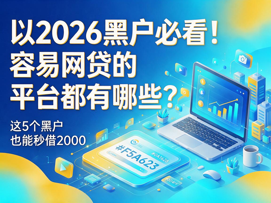 2026黑户必看！容易网贷的平台都有哪些？这5个黑户也能秒借2000