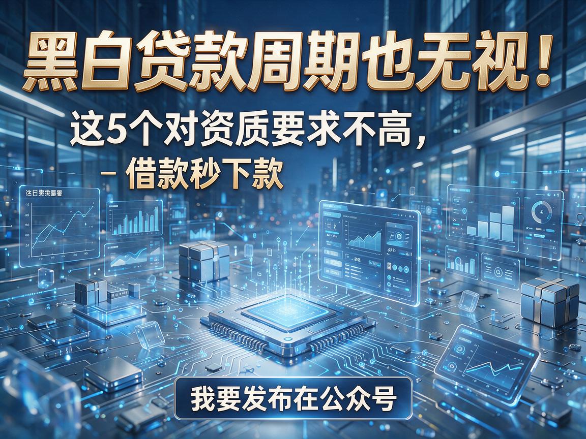 黑白贷款周期也无视!这5个对资质要求不高、借款秒下款