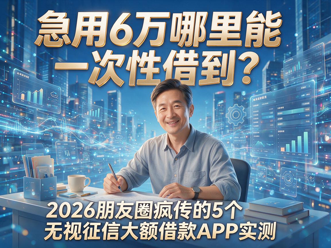 急用6万哪里能一次性借到？2026朋友圈疯传的5个无视征信大额借款APP实测