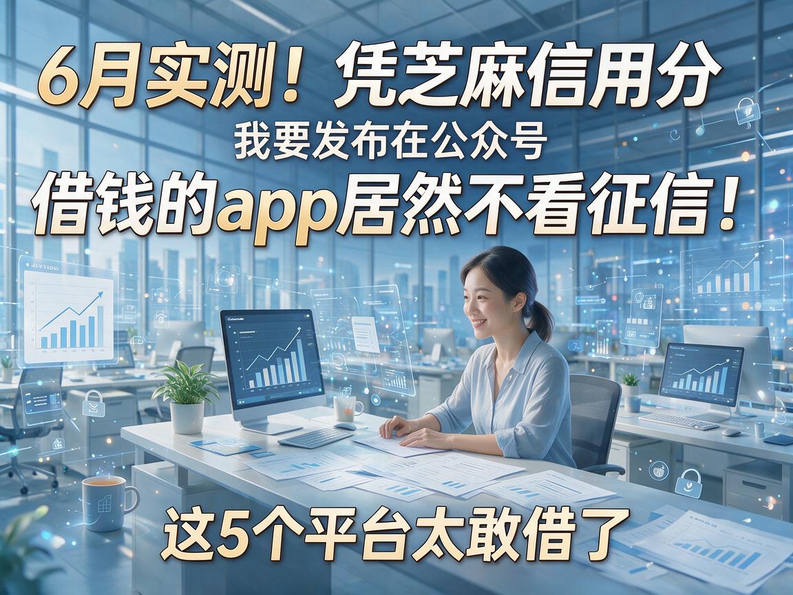 6月实测!凭芝麻信用分借钱的app居然不看征信,这5个平台太敢借了