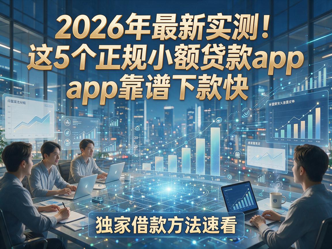 2026年最新实测！这5个正规小额贷款app靠谱下款快，独家借款方法速看