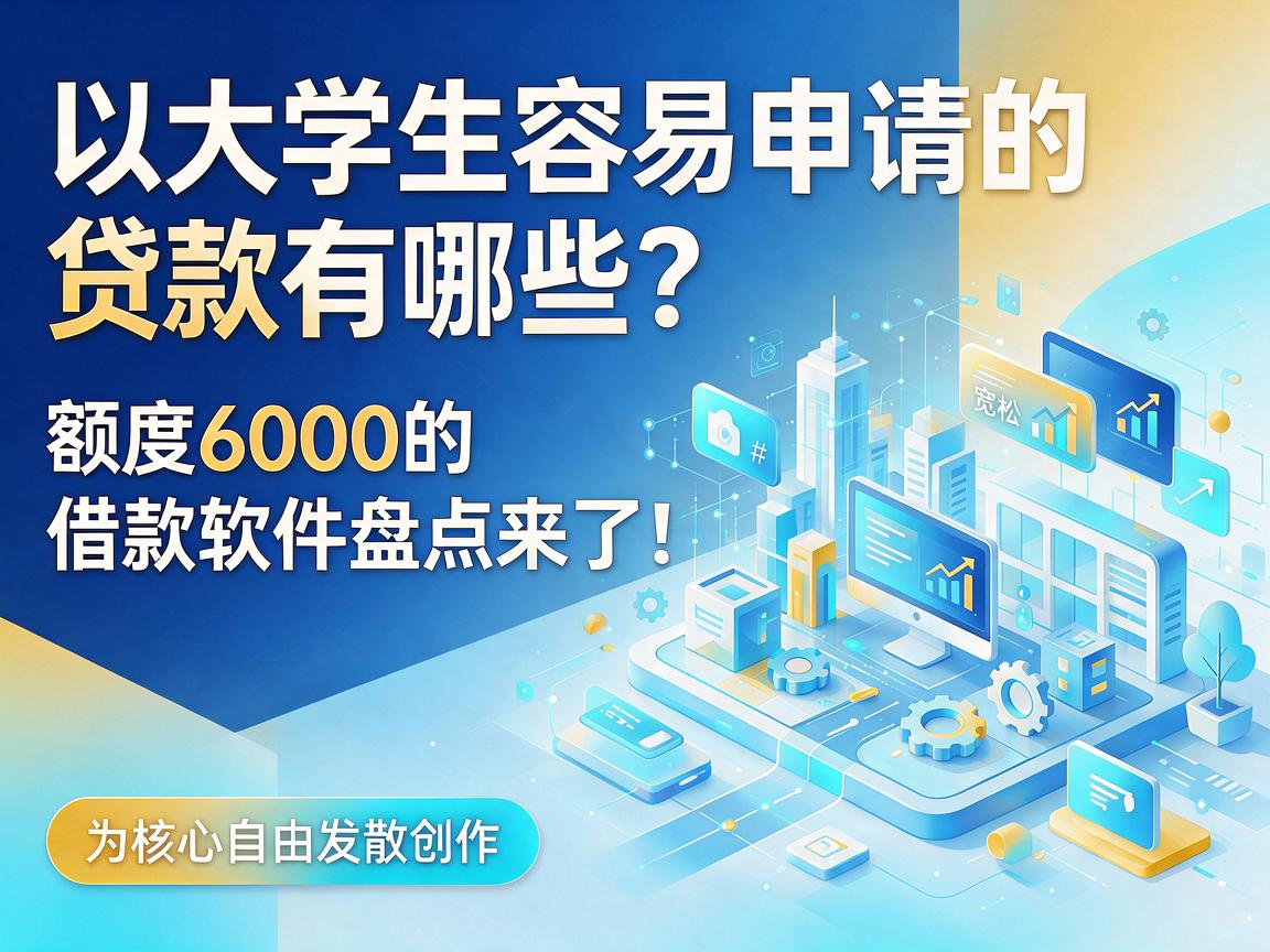 大学生容易申请的贷款有哪些？条件宽松、额度6000的借款软件盘点来了！