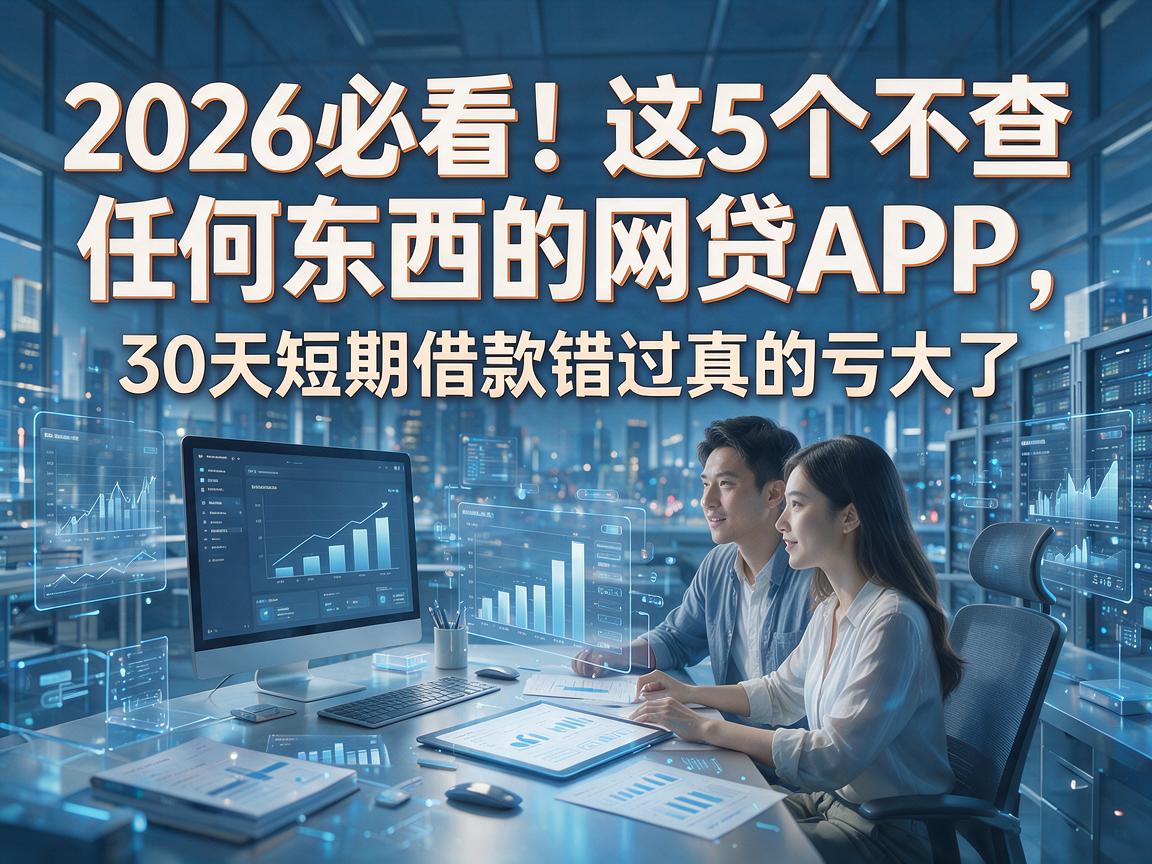 2026必看！这5个不查任何东西的网贷APP，30天短期借款错过真的亏大了