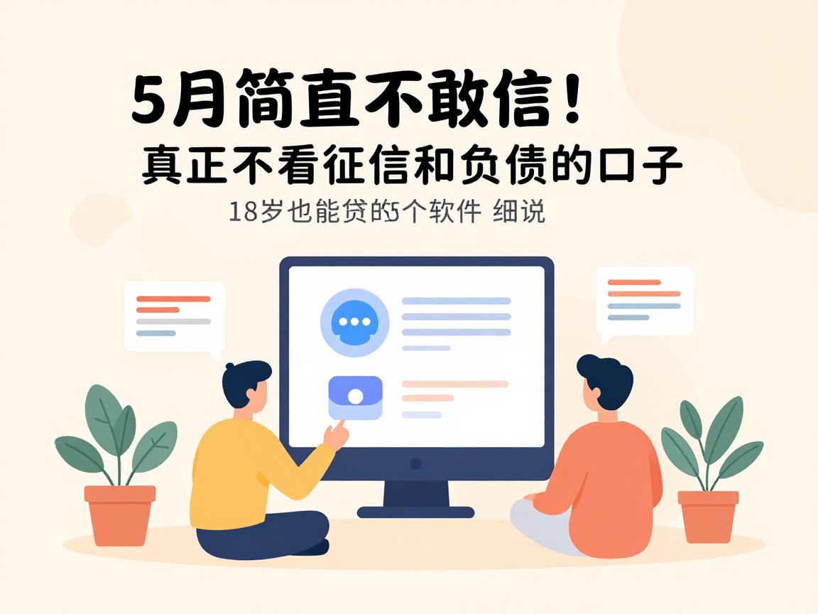 5月简直不敢信!真正不看征信和负债的口子,18岁也能贷的5个软件专业细说
