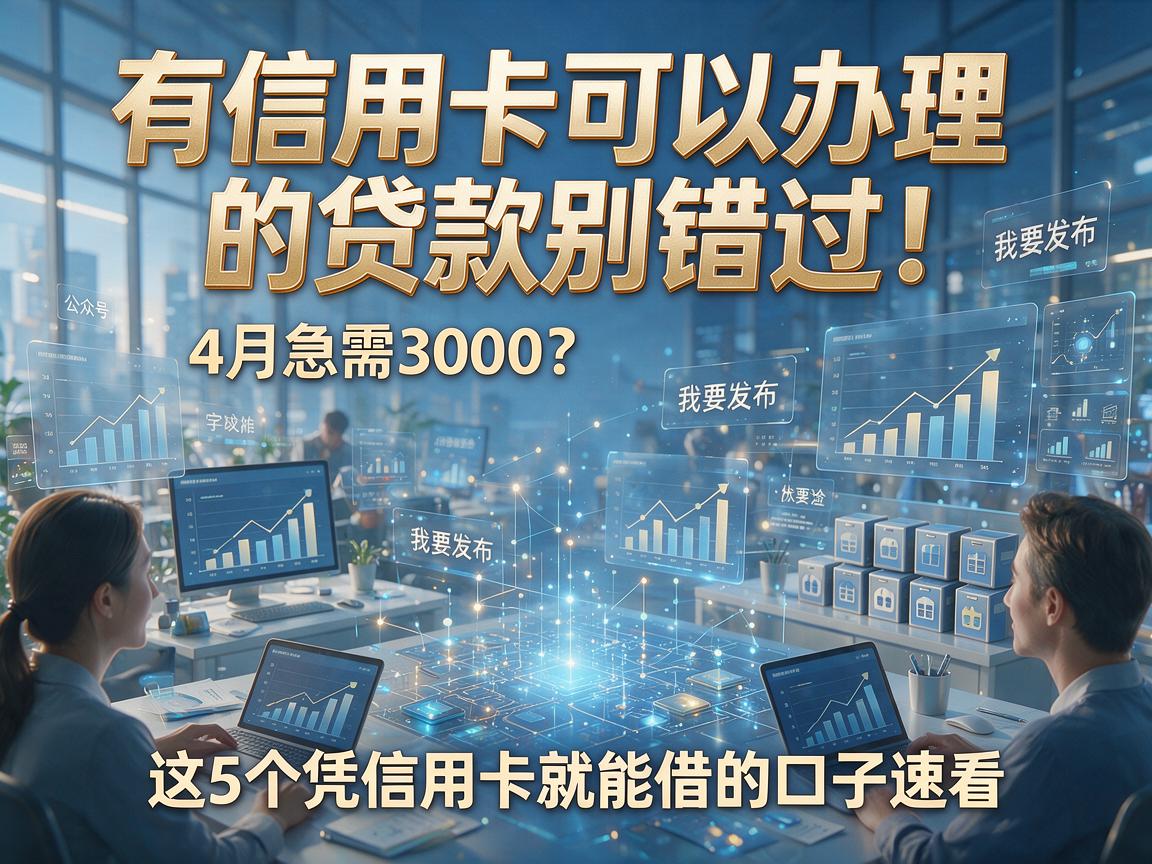 有信用卡可以办理的贷款别错过!4月急需3000?这5个凭信用卡就能借的口子速看