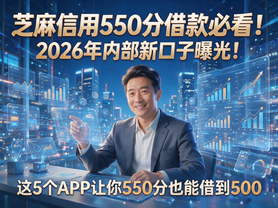 芝麻信用550分借款必看!2026年内部新口子曝光,这5个APP让你550分也能借到500