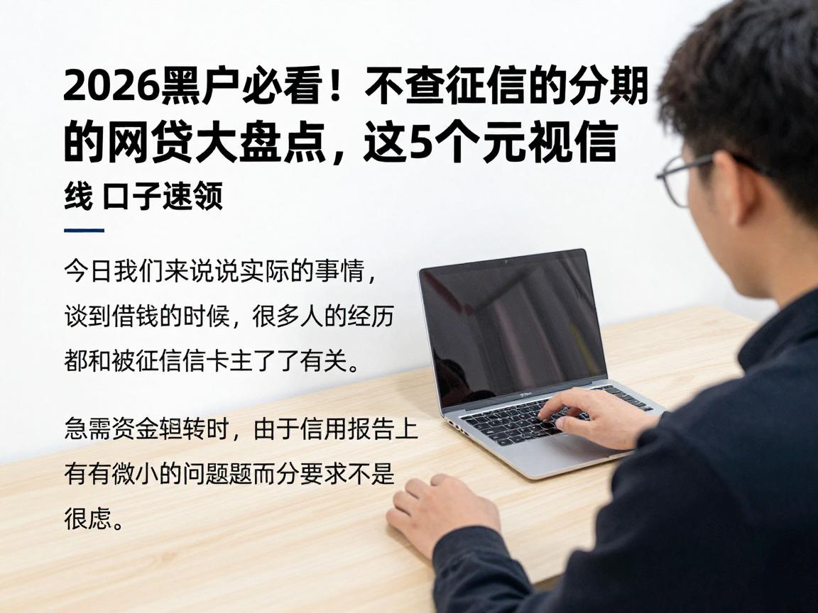 2026黑户必看！不查征信的分期的网贷大盘点，这5个无视征信的7000分期借钱口子速来领