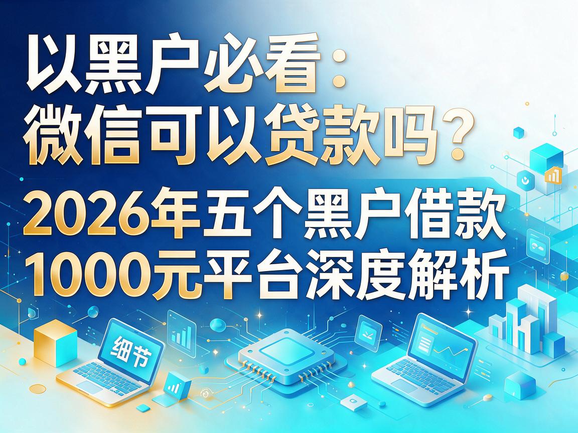 黑户必看:微信可以贷款吗?2026年五个黑户借款1000元平台深度解析