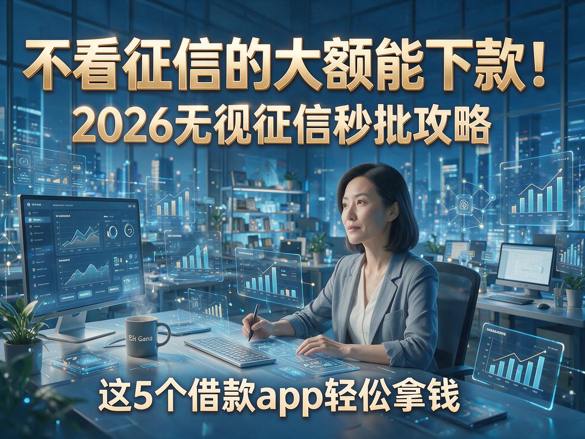 不看征信的大额能下款！2026无视征信秒批攻略，这5个借款app轻松拿钱