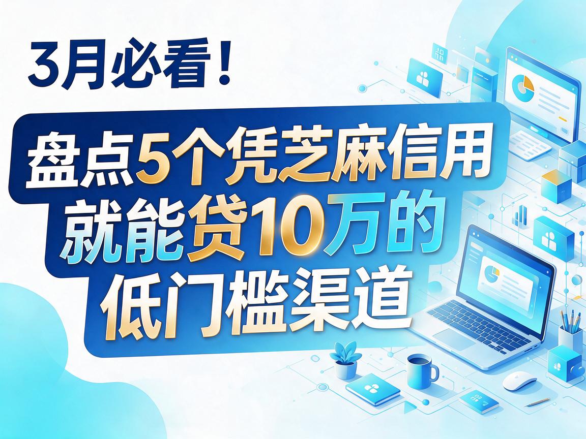 3月必看！盘点5个凭芝麻信用就能贷10万的低门槛渠道