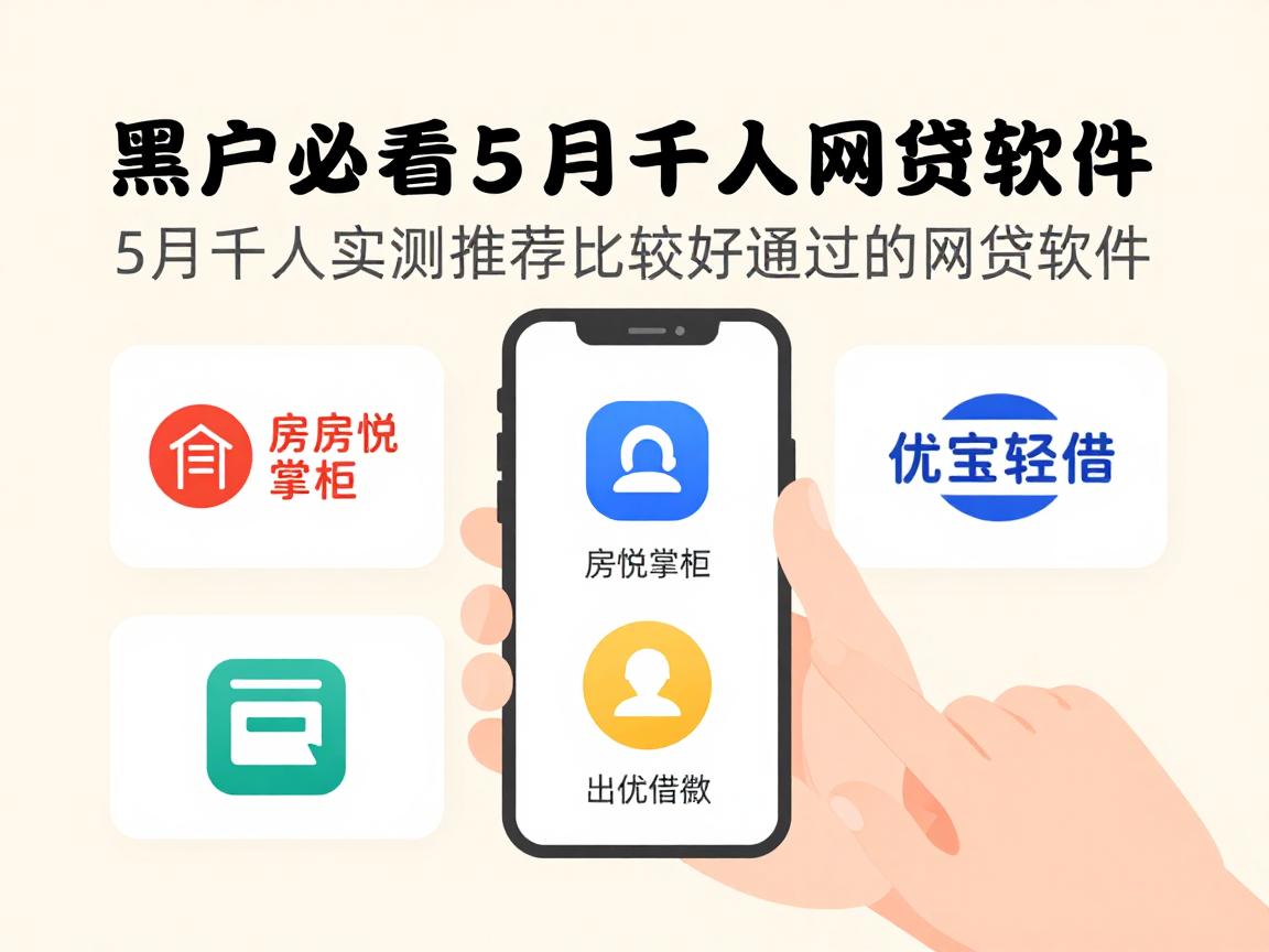 黑户必看!5月千人实测推荐比较好通过的网贷软件,房悅掌柜、优宝轻借等5个借款平台亲测有效