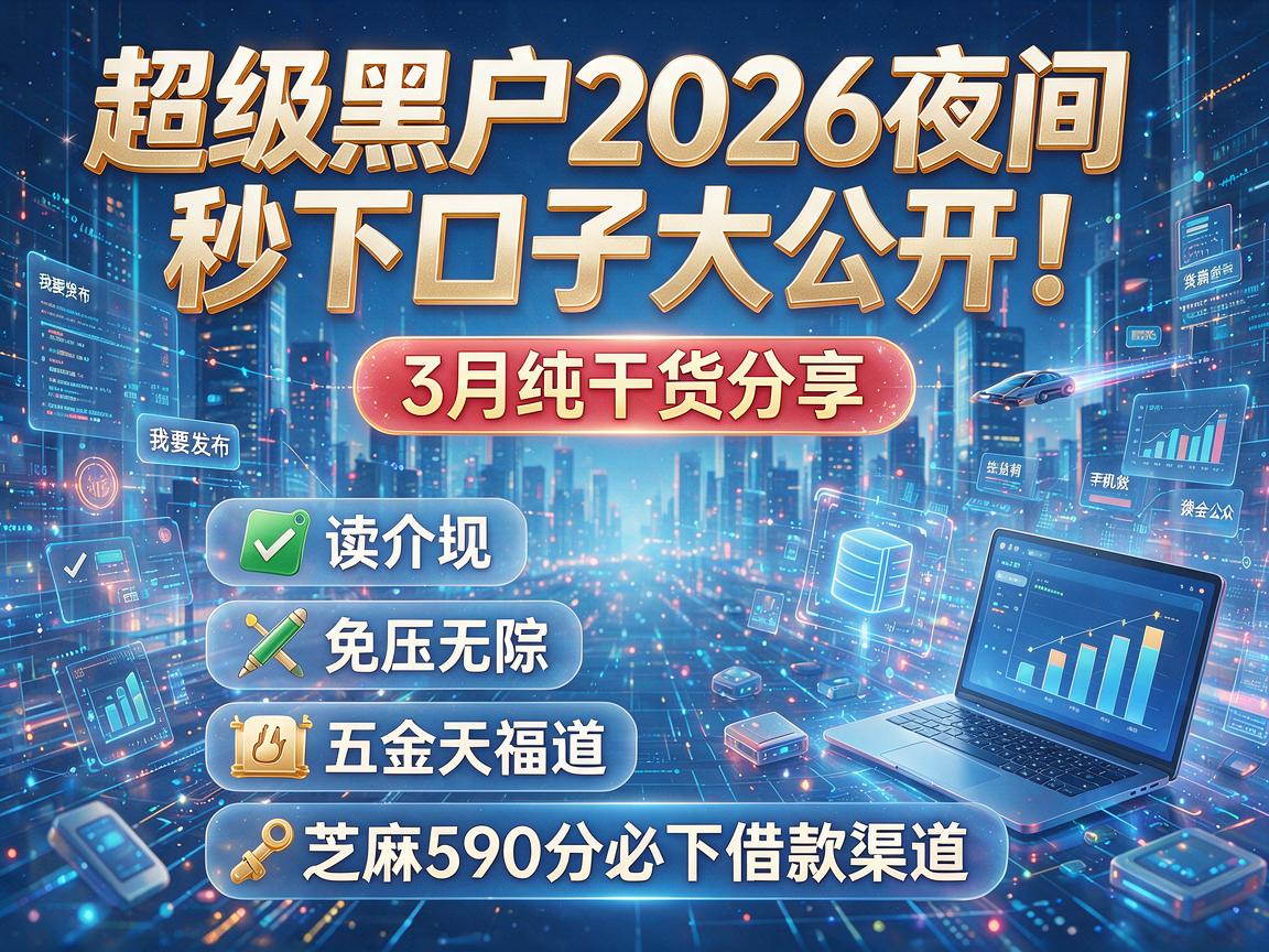 超级黑户2026夜间秒下口子大公开！3月纯干货分享，附五个芝麻590分必下借款渠道