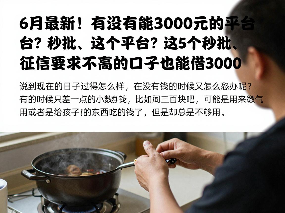 6月最新！有没有能借300元的平台？这5个秒批、征信要求不高的口子也能借3000