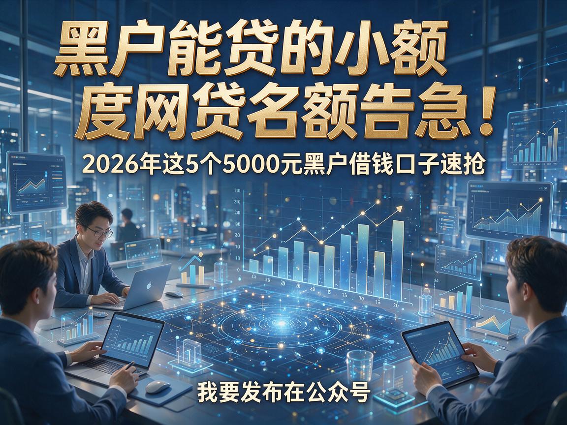 黑户能贷的小额度网贷名额告急！2026年这5个5000元黑户借钱口子速抢