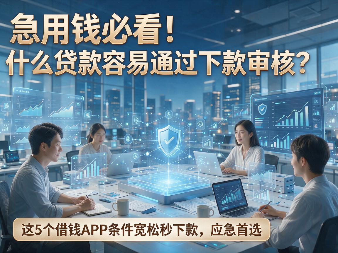 急用钱必看！什么贷款容易通过下款审核？这5个借钱APP条件宽松秒下款，应急首选