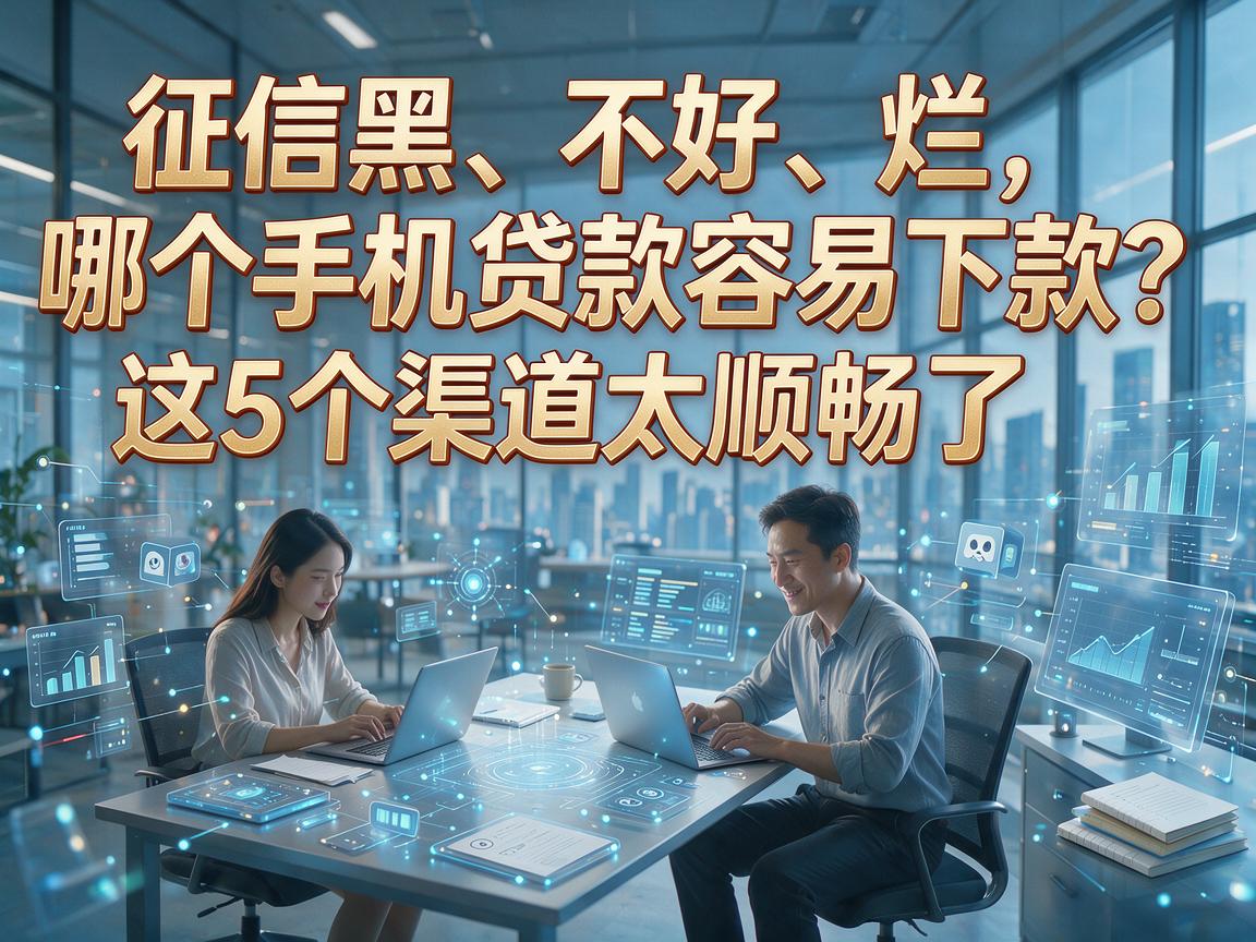 征信黑、不好、烂,哪个手机贷款容易下款?这5个渠道太顺畅了!