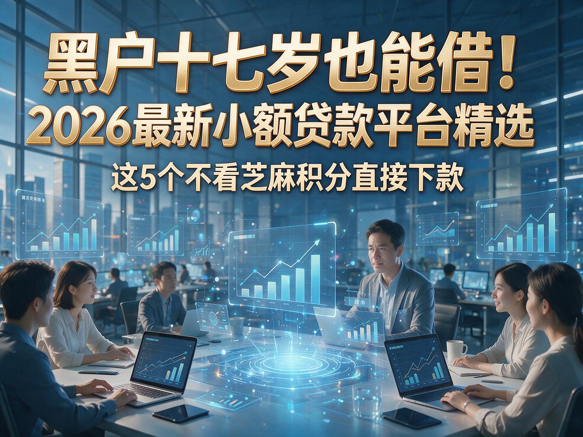 黑户十七岁也能借!2026最新小额贷款平台精选,这5个不看芝麻积分直接下款
