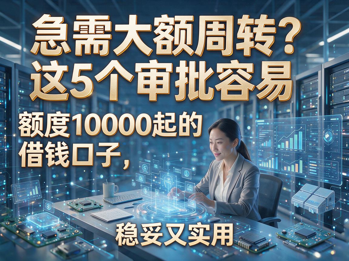 急需大额周转?这5个审批容易、额度10000起的借钱口子,稳妥又实用!