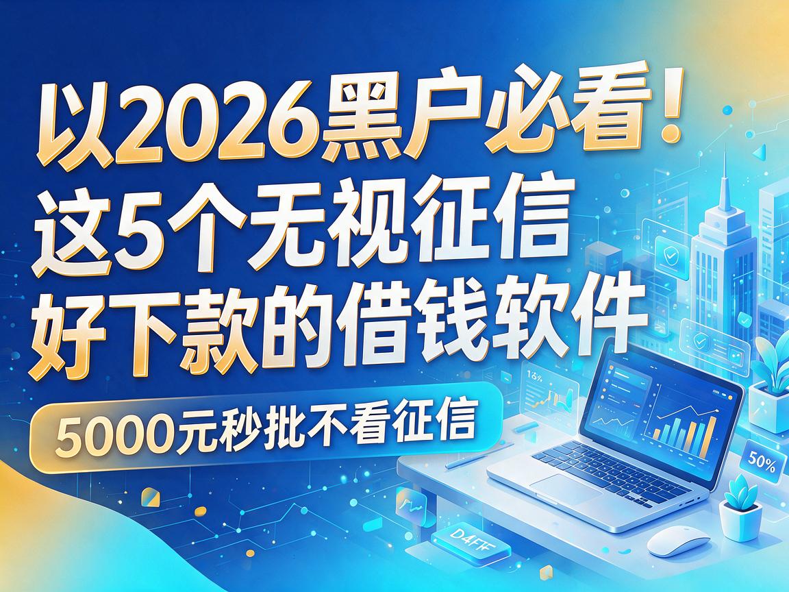 2026黑户必看!这5个无视征信好下款的借钱软件,5000元秒批不看征信