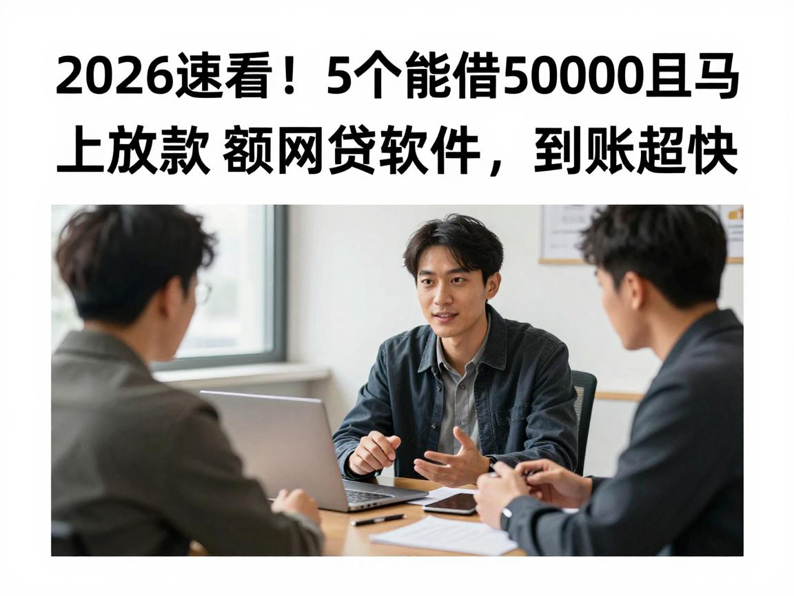 2026速看！5个能借50000且马上放款的小额网贷软件，到账超快！