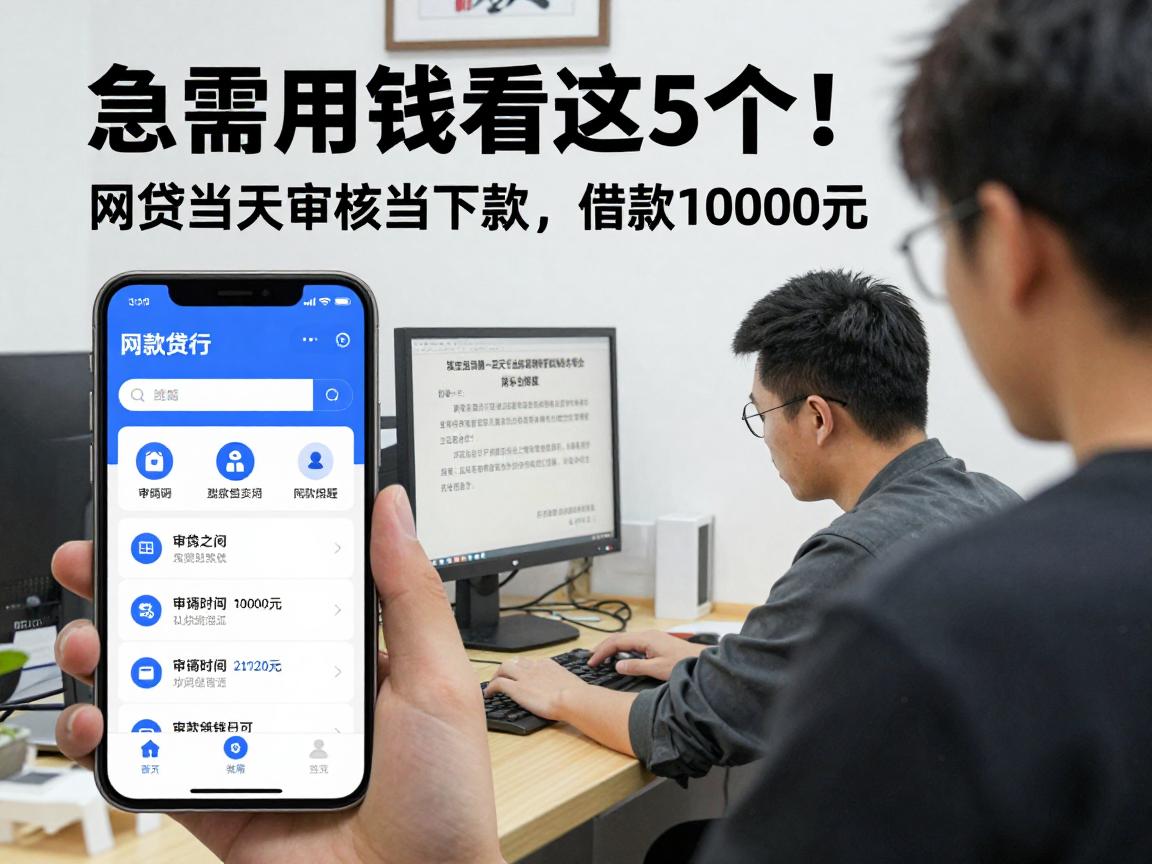 急需用钱看这5个!网贷当天审核当天下款,借款10000元软件今日实测推荐