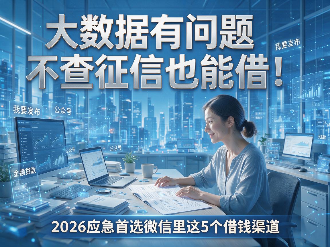 大数据有问题不查征信也能借!2026应急首选微信里这5个借钱渠道