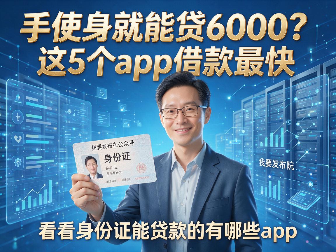 手持身份证就能贷6000?这5个APP借款最快,看看身份证能贷款的有哪些app