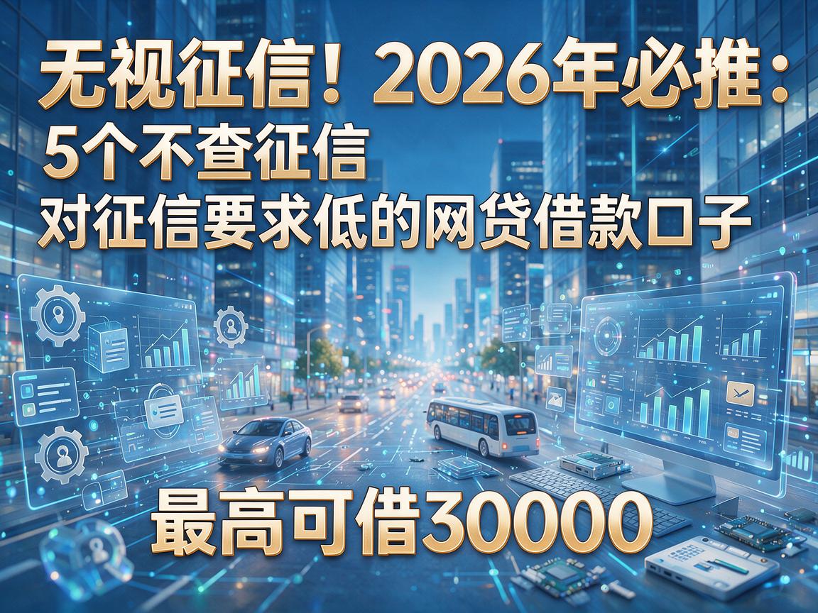 无视征信!2026年必推:5个不查征信、对征信要求低的网贷借款口子,最高可借30000