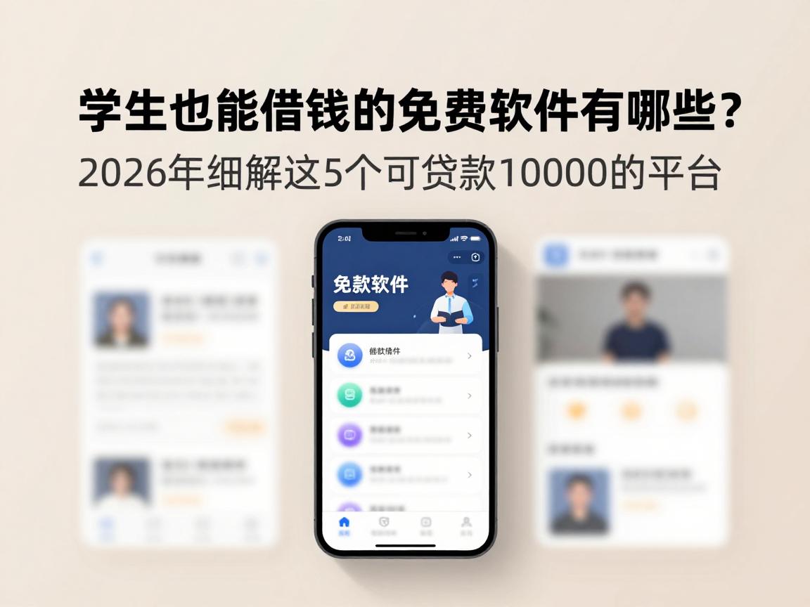 学生也能借钱的免费软件有哪些？2026年细解这5个可贷款10000的平台