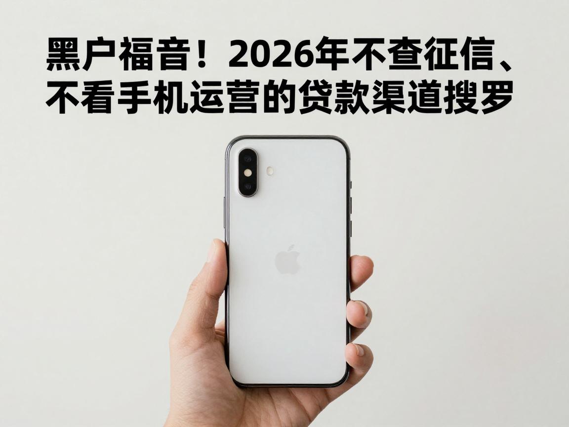 黑户福音!2026年不查征信、不看手机运营的贷款渠道搜罗,仅凭芝麻信用分也能借