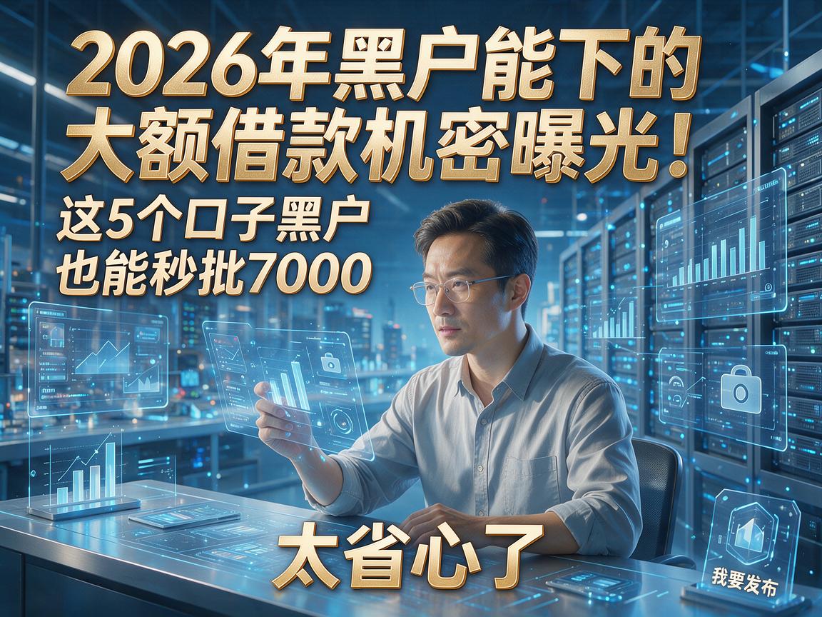 2026年黑户能下的大额借款机密曝光!这5个口子黑户也能秒批7000,太省心了