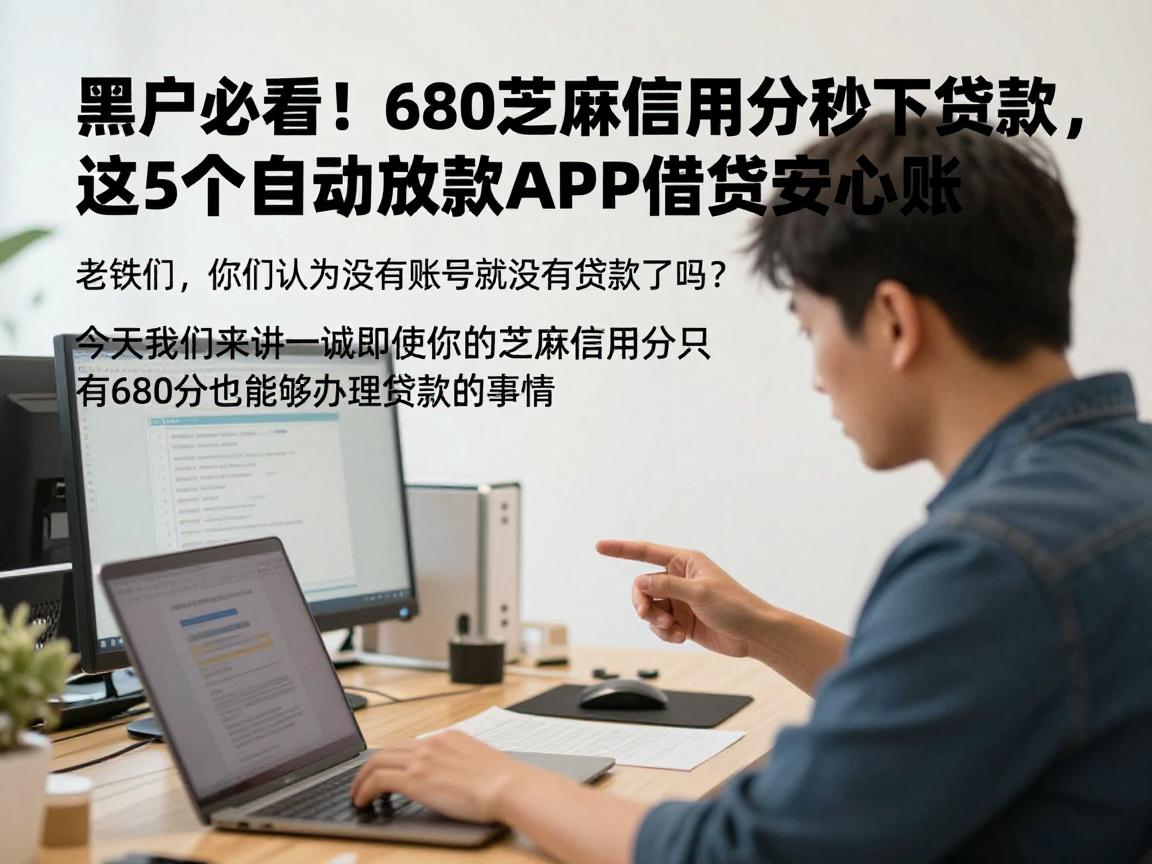 黑户必看!680芝麻信用分秒下贷款,这5个自动放款APP借钱安心到账