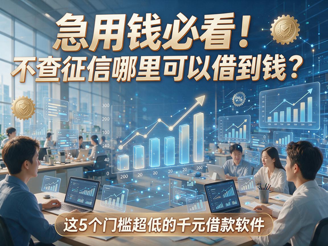 急用钱必看!不查征信哪里可以借到钱?这5个门槛超低的千元借款软件口碑爆棚