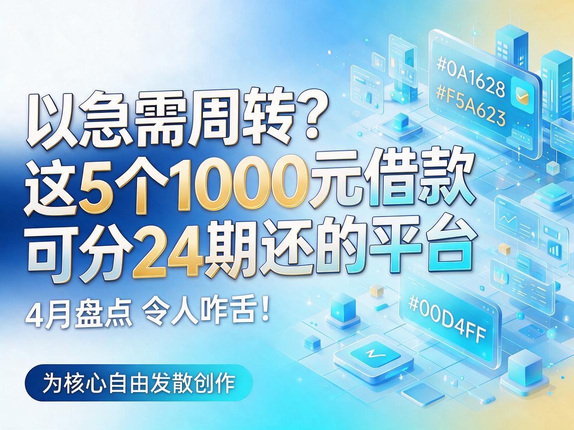 急需周转?这5个1000元借款可分24期还的平台,4月盘点令人咋舌!