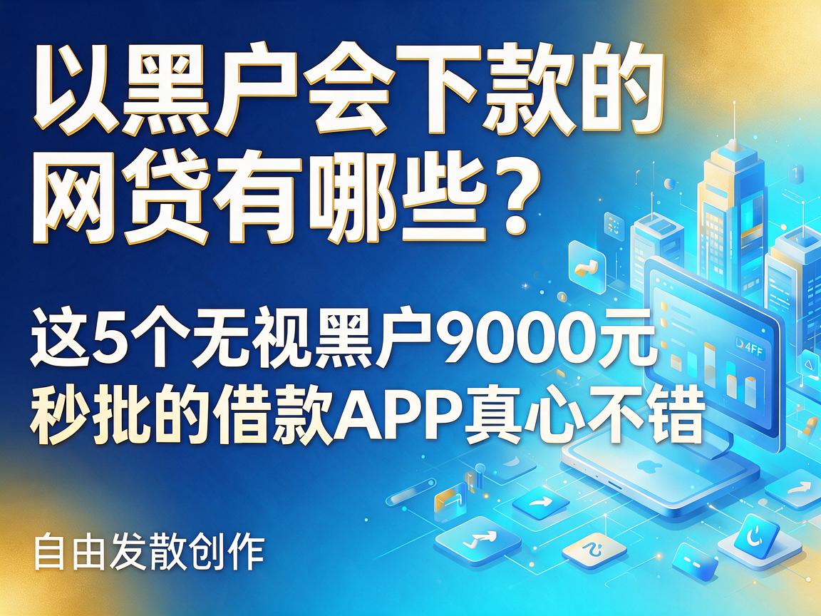 黑户会下款的网贷有哪些?这5个无视黑户9000元秒批的借款APP真心不错